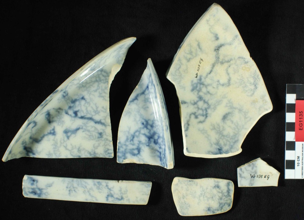EG1135 Patterned Earthenware artefact recovered from Eglinton