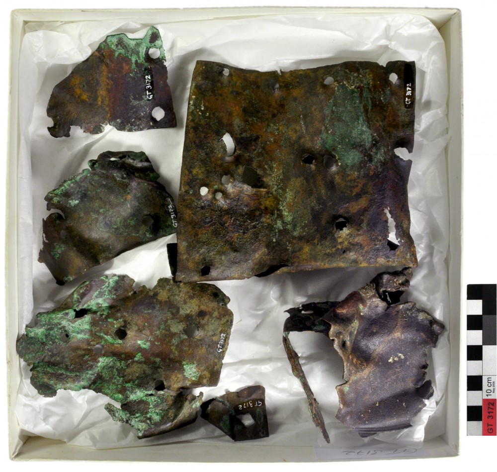 GT3172 Copper/brass artefact recovered from Vergulde Draeck (Gilt Dragon)