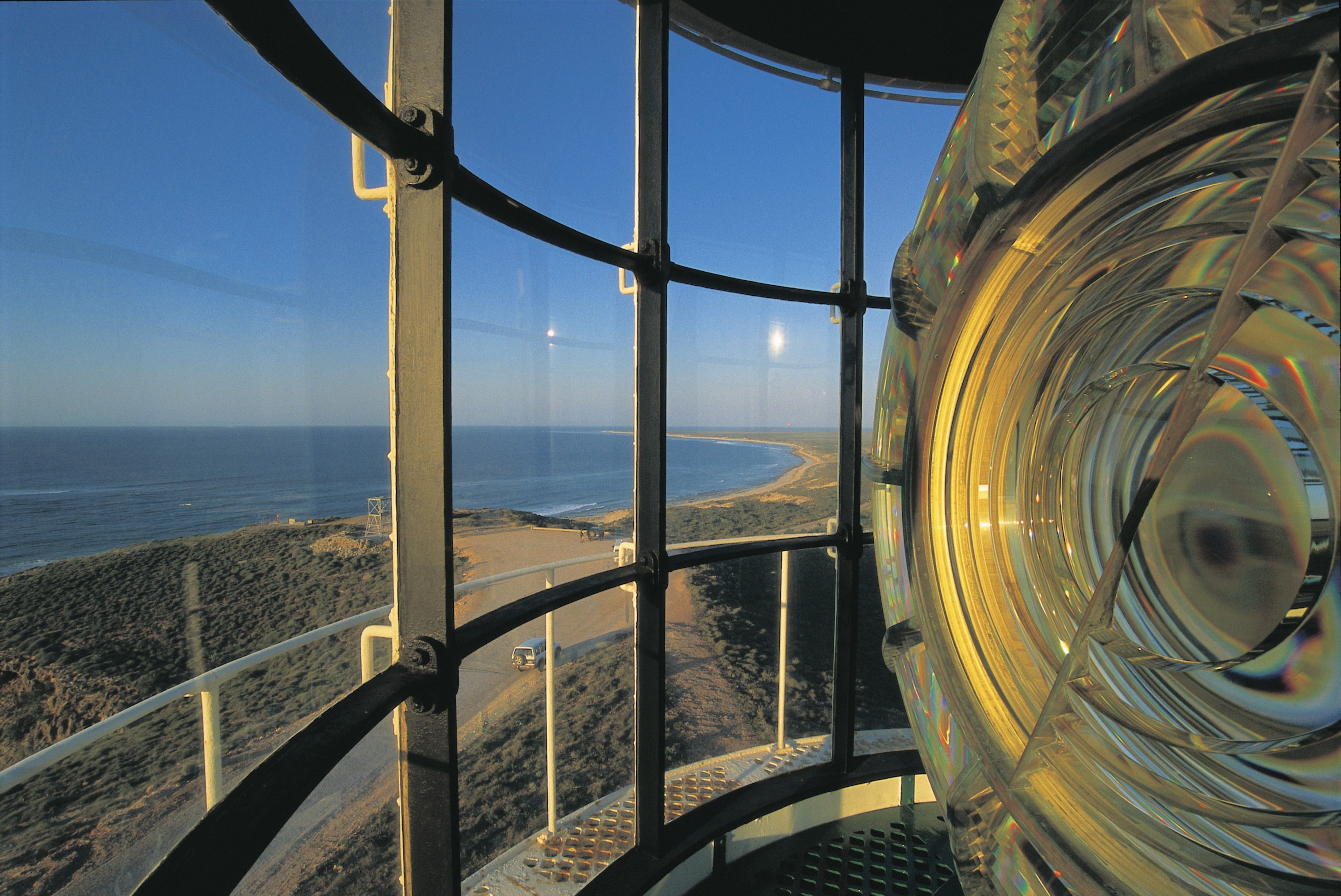 A view of the sea from the lighthouse.