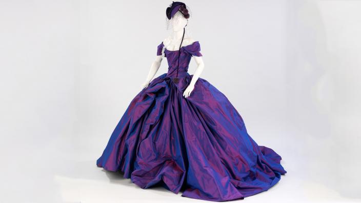 Shot taffeta wedding dress which was worn by Dita Von Teese