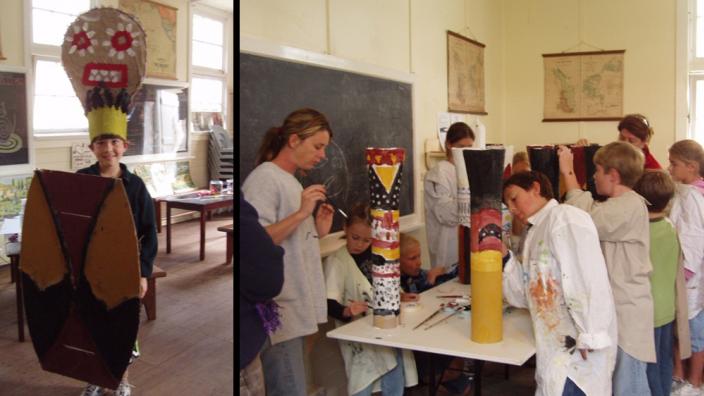 Papuan Paradise - Image courtesy of the WA Museum Children participating in Papuan themed activities