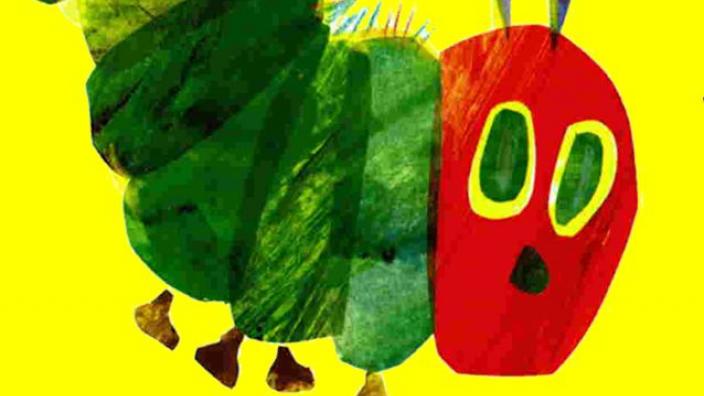 The Very Hungry Caterpillar "A coloured illustrated caterpillar from the book The Very Hungry Caterpillar."