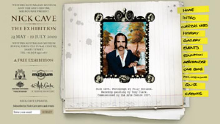 Nick Cave - the exhibition award winning web site  
