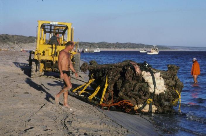 Xantho on the beach Shipwrecked Xantho engine on the beach