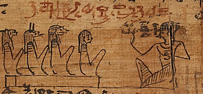 The Papyrus of Reri - Spell 27 Ancient Egyptian Papyrus depicting a spell