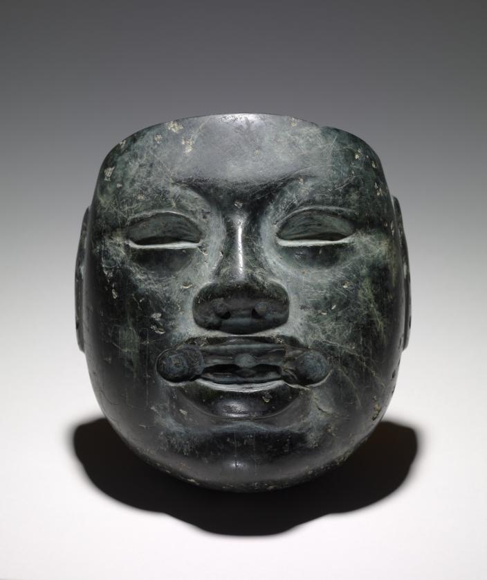 Olmec stone mask, 900-400 BCE, Mexico.
©Trustees of the British Museum