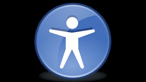 Gnome's Accessibility Icon - Wiki Commons SVG: http://commons.wikimedia.org/wiki/File:Gnome-preferences-desktop-accessibility2.svg Gnome's accessibility icon, showing a person with outstretched hands