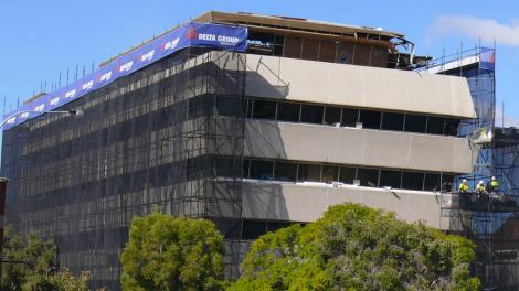 Francis Street Building during demolition