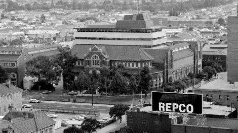 Photo of the cultural centre from the 1970s, feauring the WA Museum site