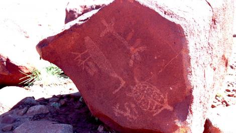 Aboriginal rock art painting