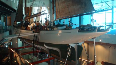 The pearl lugger Trixen, on display at the WA Maritime Museum