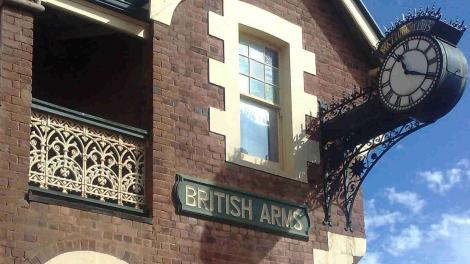 Exterior of the British Arms Hotel