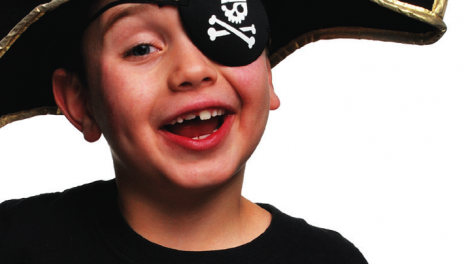 Child wearing Pirate Patch