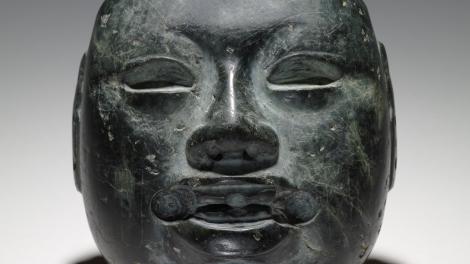 Olmec stone mask, 900-400 BCE, Mexico.