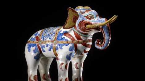 Kakiemon Elephant, 1650 - 1700 CE, Japan. 