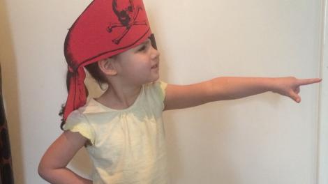 Child dressed as a pirate Child dressed as a pirate