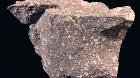 Lamproite (a common source rock for diamonds) - Image copyright of WA Museum A large rock which is an ore for diamonds