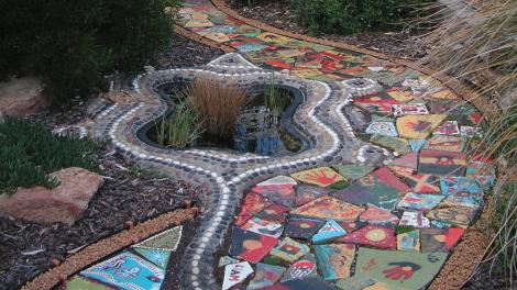 Bush Tucker Garden - Image copyright of the Western Australian Museum A garden with ornate tiling