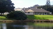 WA Museum Albany photoed across the river showing the building and grassed bank
