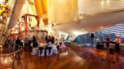 Maritime Museum Australia II Gallery Seated dinner for ten amongst the ship exhibits in the Australia II Gallery at the Maritme Museum