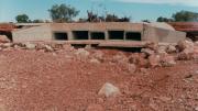 Image of a damaged water drain after Cyclone Vance. 