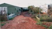 Image shows damage to a property and pools of water post Cyclone Vance.