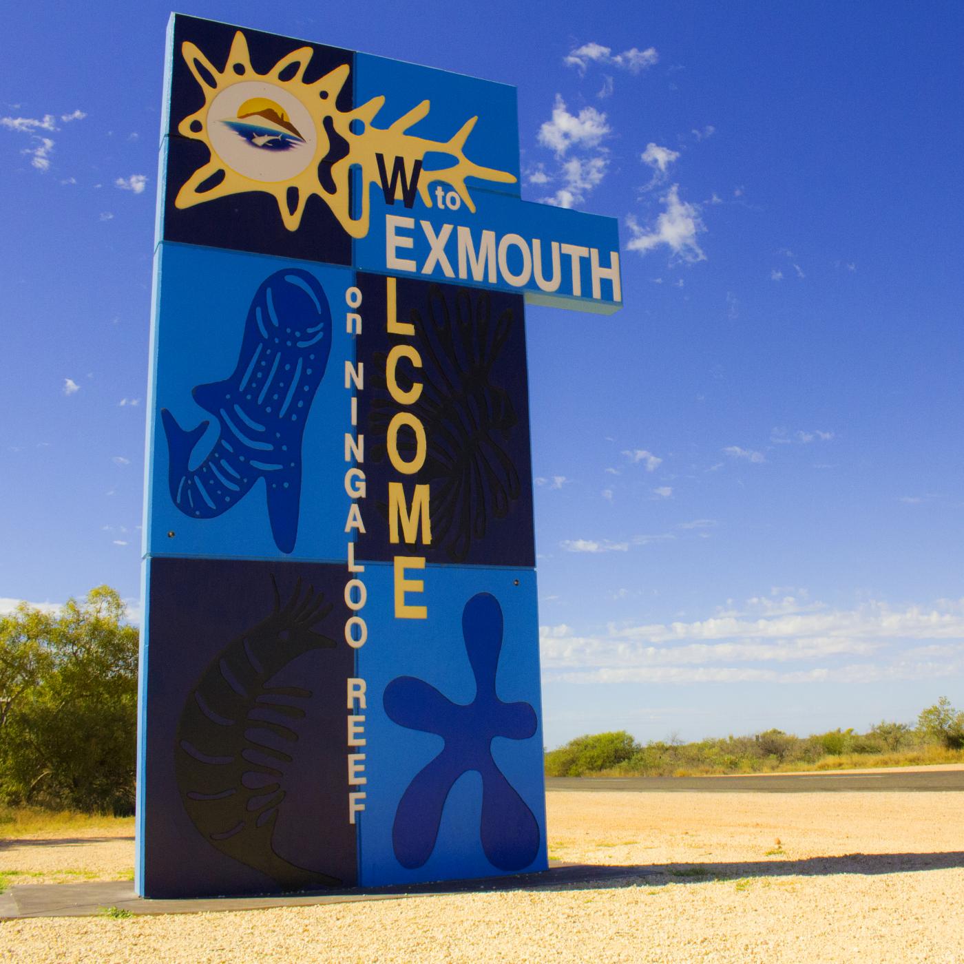 The 'welcome to Exmouth sign'