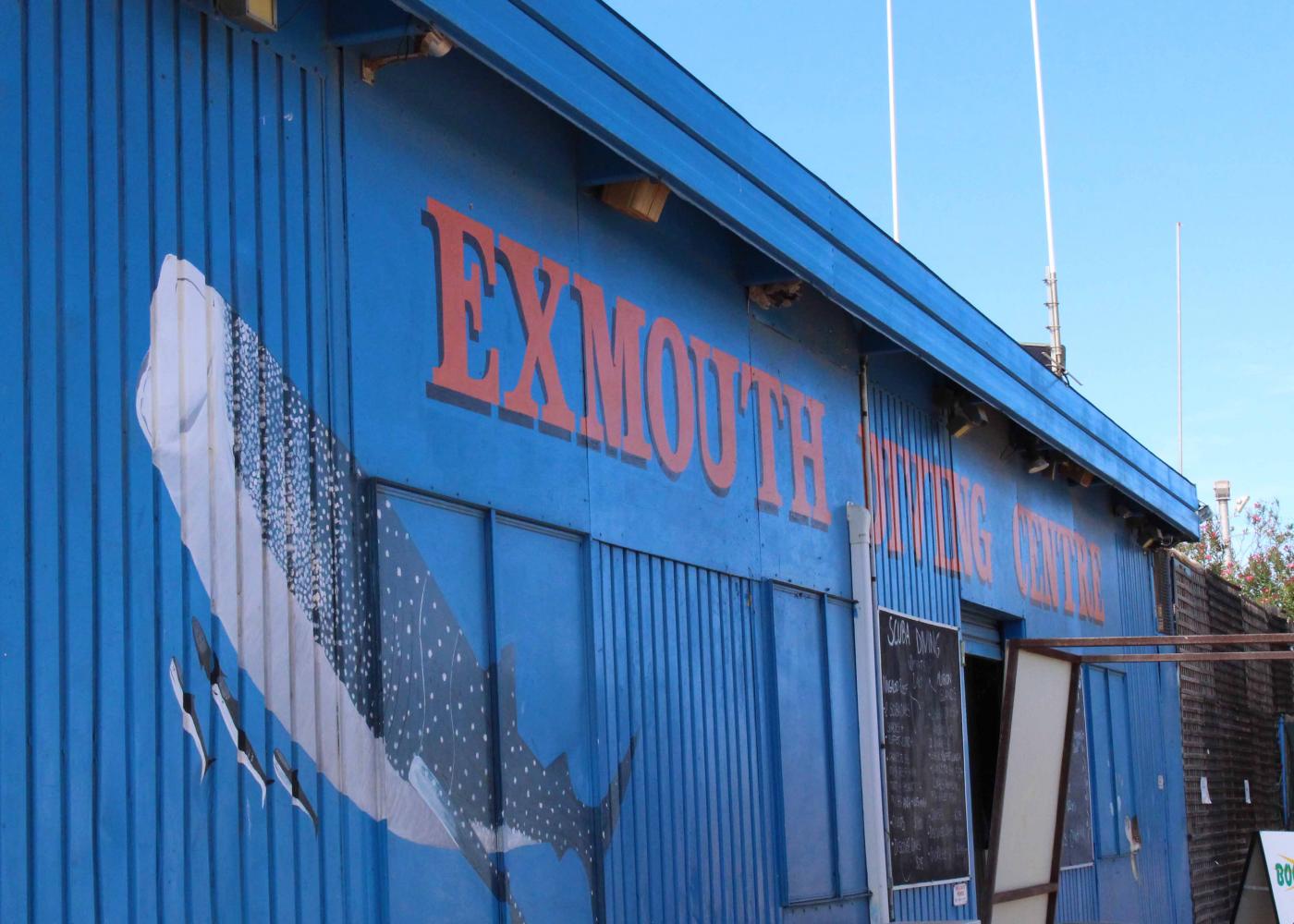 Exterior of the Exmouth Diving Centre.