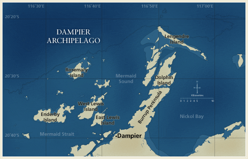 Map of Dampier Archipelago