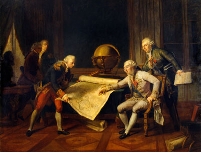 Louis XVI giving instructions to de Laperouse