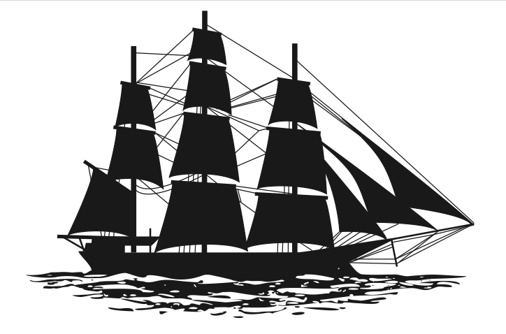 Silhouette of a ship