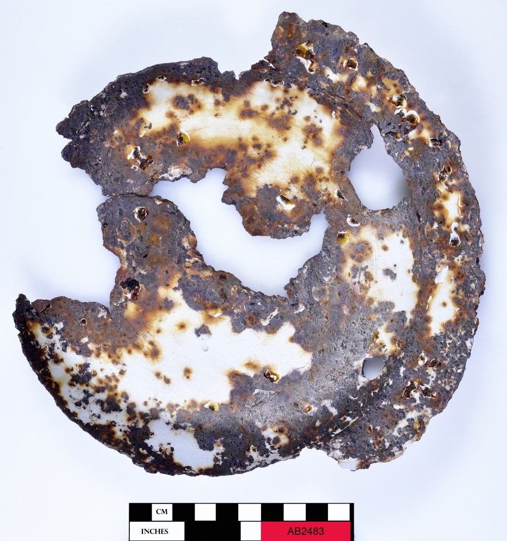 Copper/brass artefact recovered from Abrolhos General