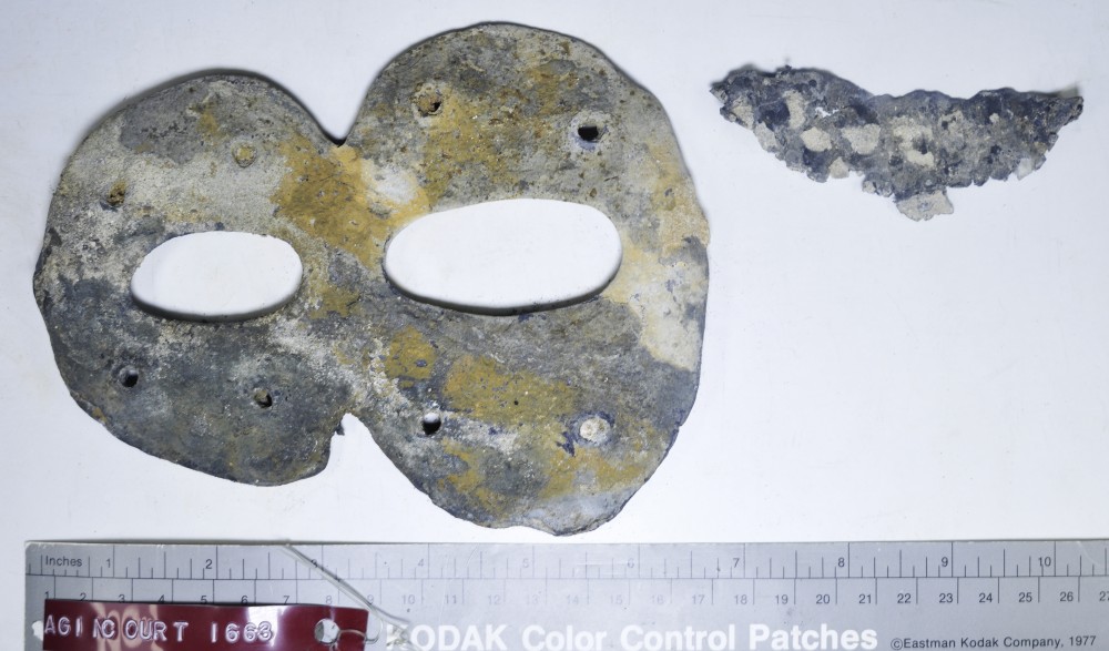 AG1663 Lead artefact recovered from Agincourt