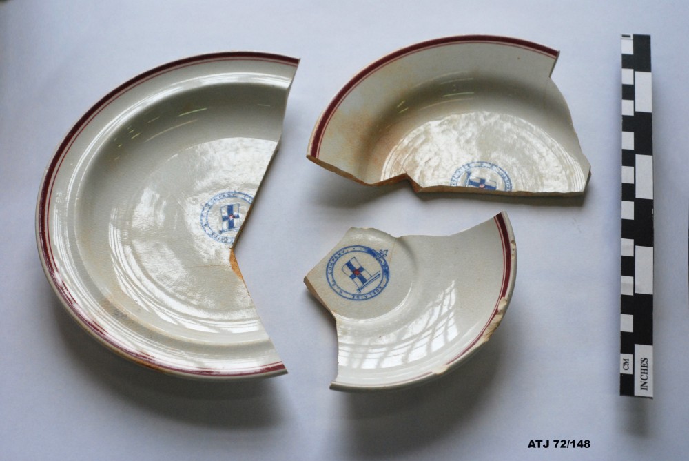 Patterned Earthenware artefact recovered from Albany Town Jetty site