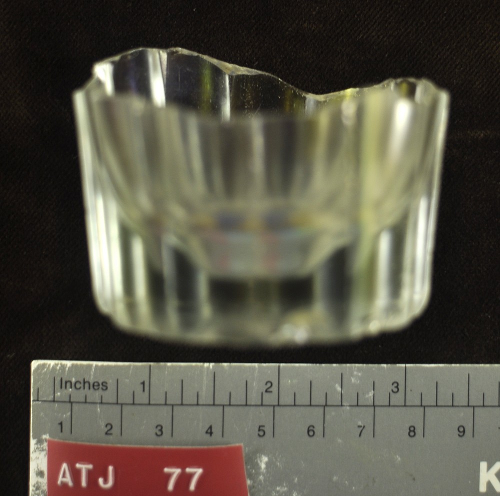 ATJ77 Glass artefact recovered from Albany Town Jetty site