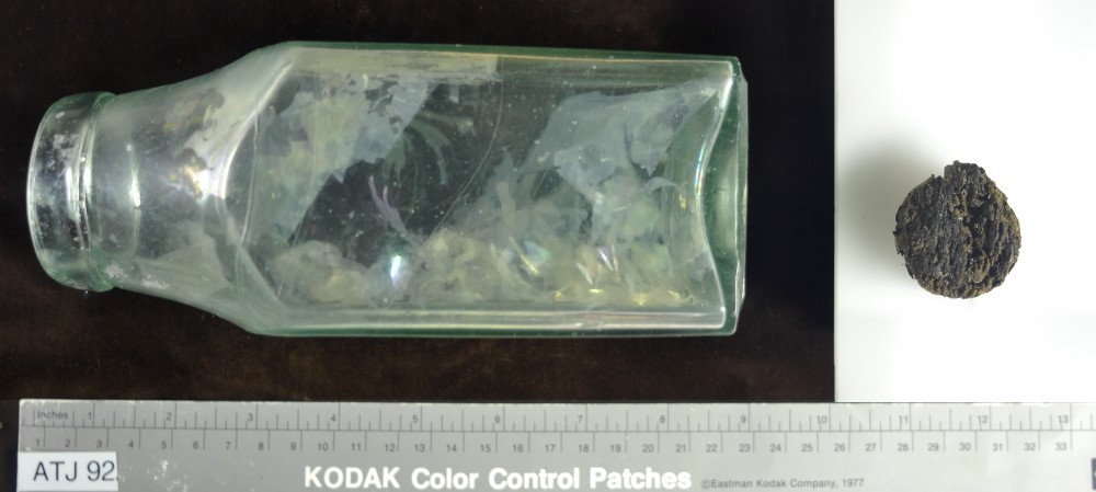 ATJ92 Glass artefact recovered from Albany Town Jetty site