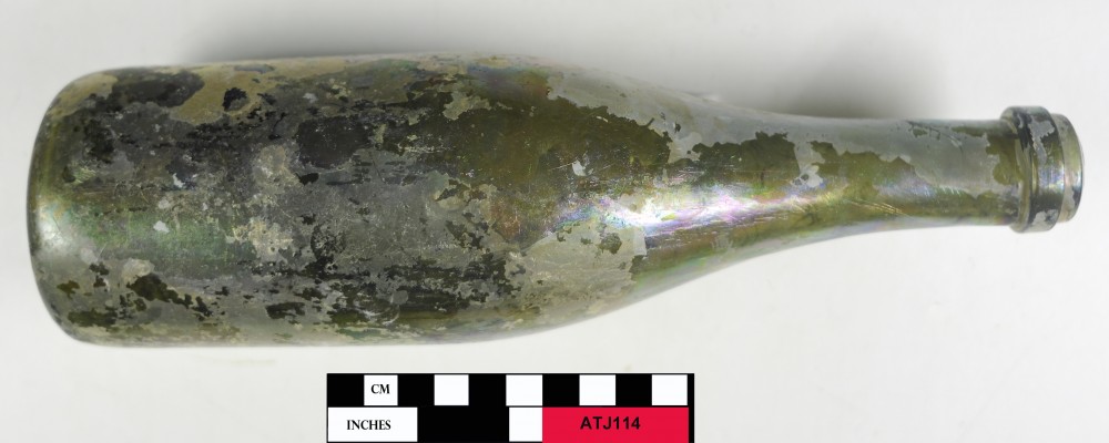 ATJ114 Glass artefact recovered from Albany Town Jetty site
