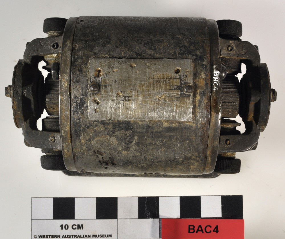 BAC4 NON-FERROUS artefact recovered from Broome Aircraft Wrecks