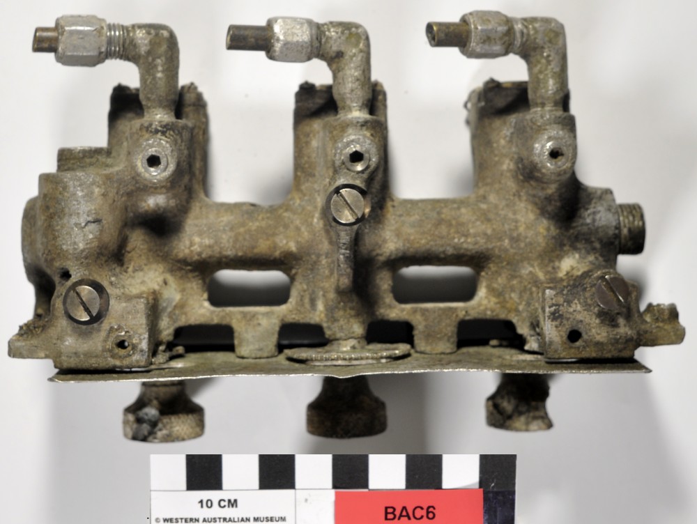 MISCELLANEOUS artefact recovered from Broome Aircraft Wrecks