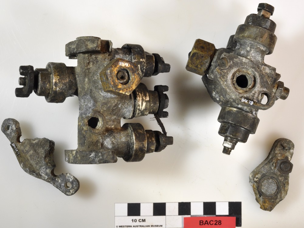 MISCELLANEOUS artefact recovered from Broome Aircraft Wrecks