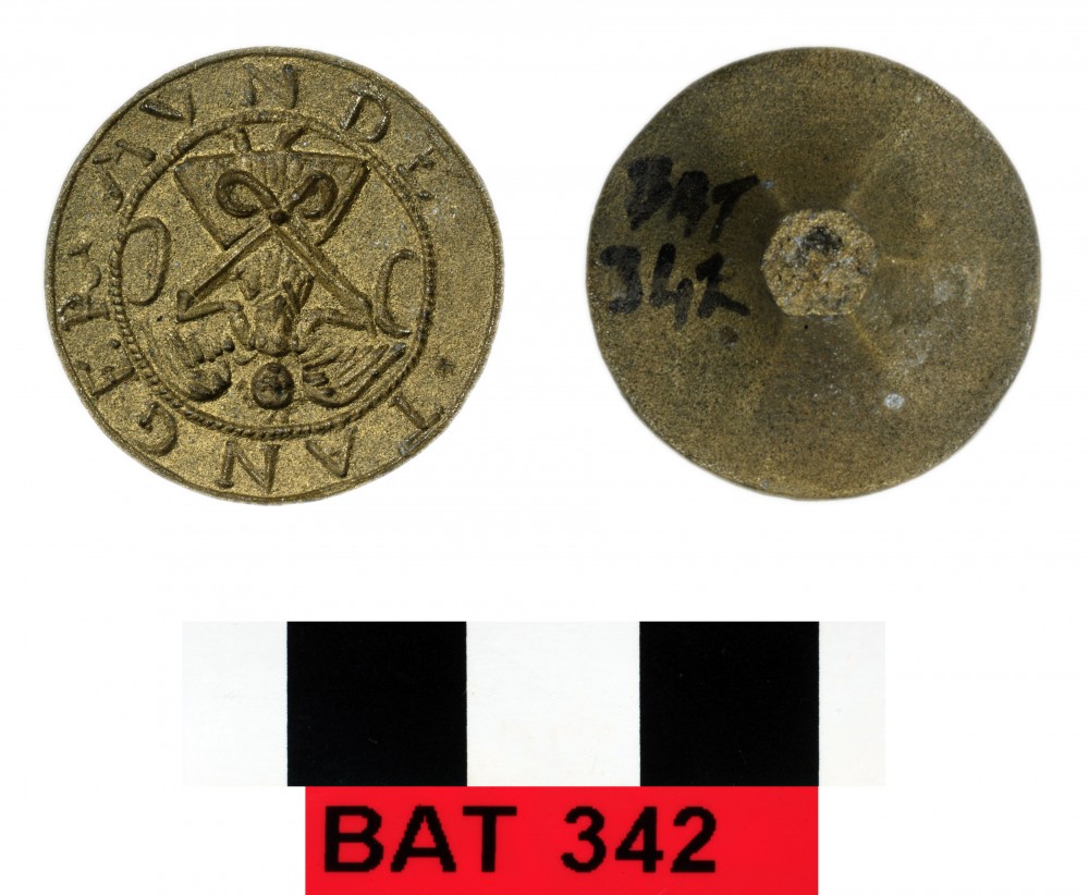 Copper/brass artefact recovered from Batavia