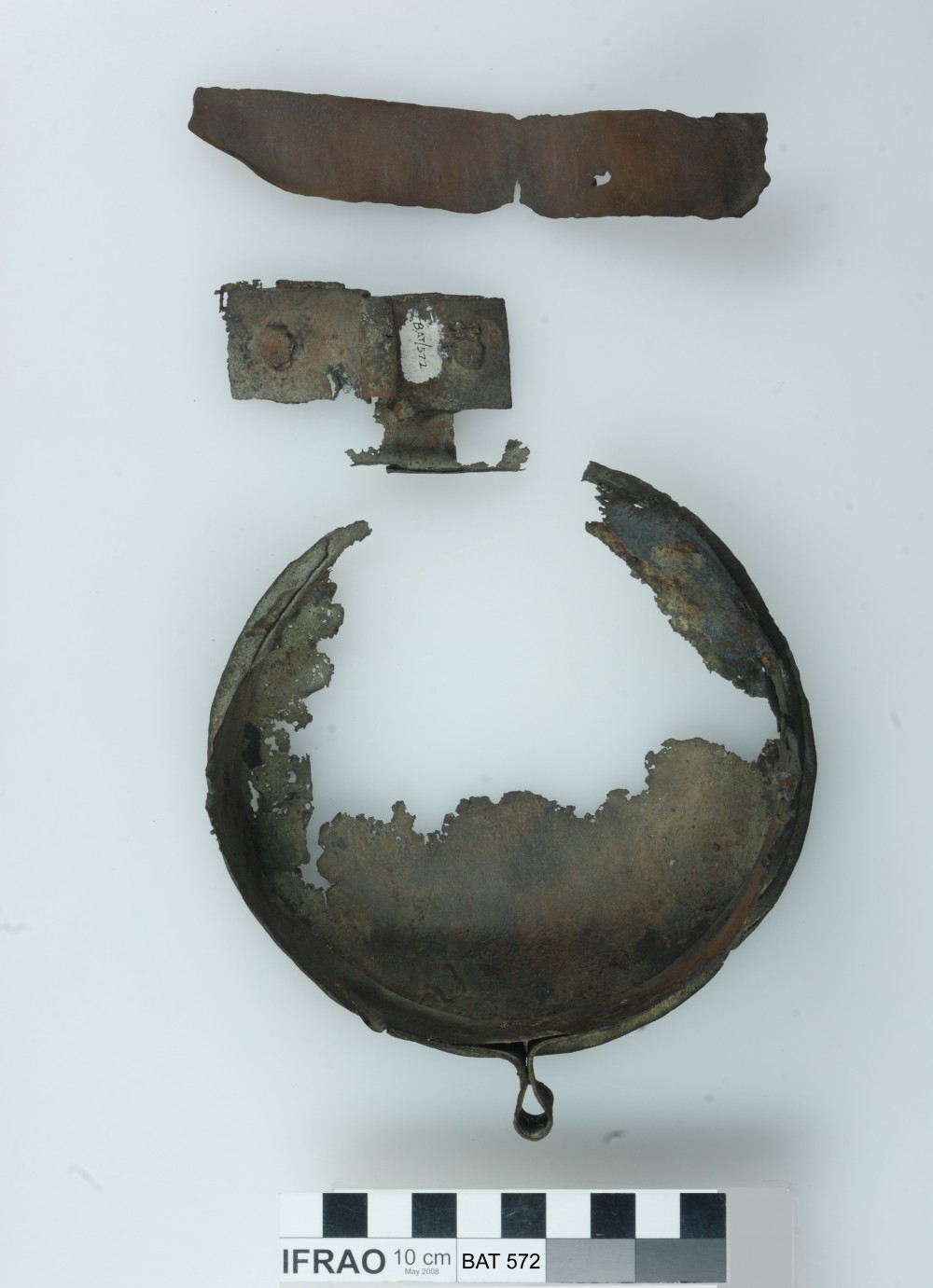 Copper/brass artefact recovered from Batavia