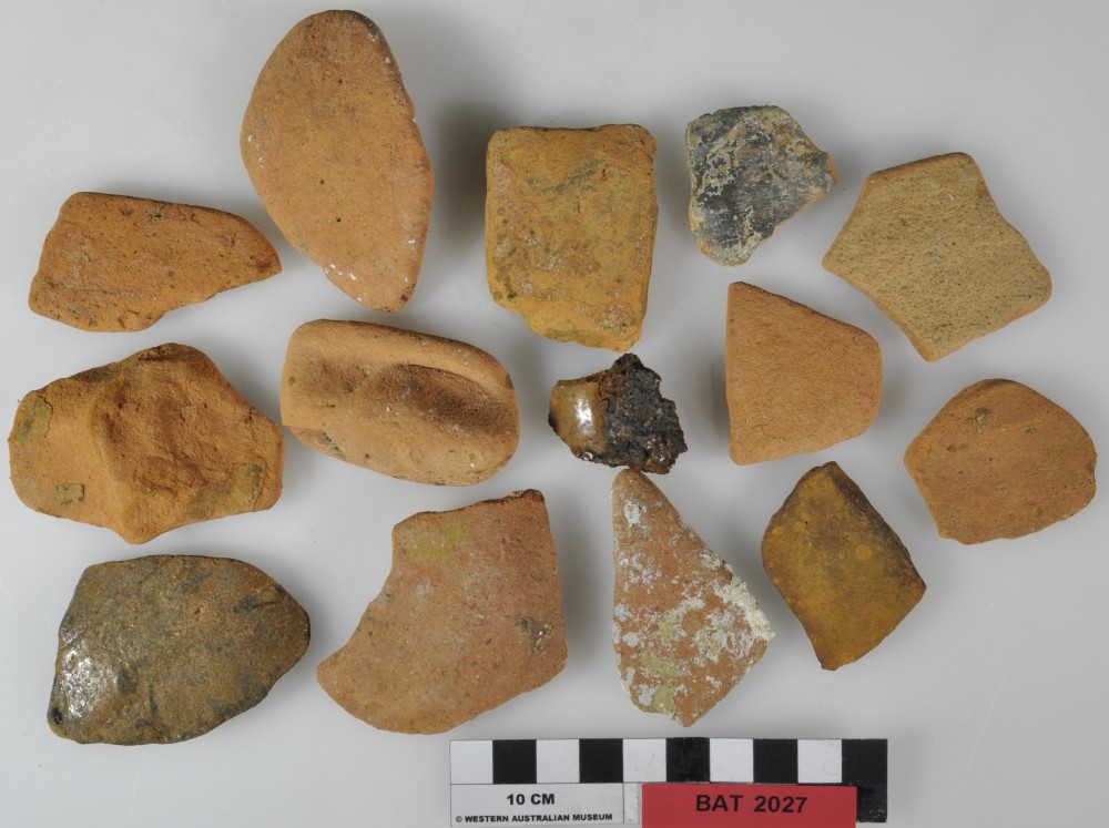 Majolica artefact recovered from Batavia