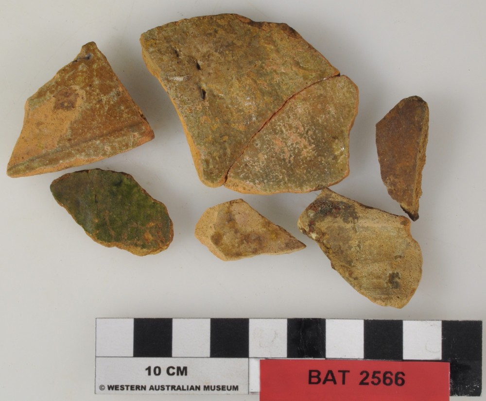 BAT2566 Earthenware artefact recovered from Batavia