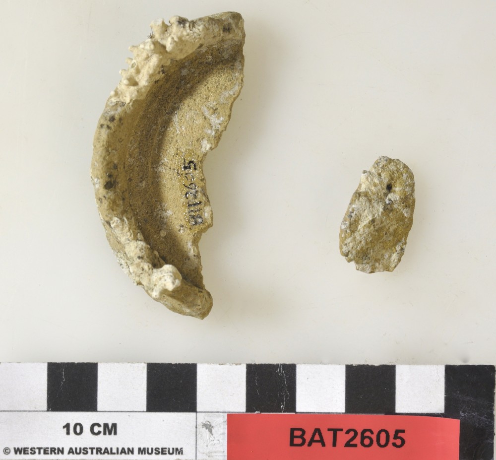 BAT2605 Majolica artefact recovered from Batavia