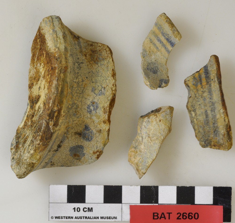 Stoneware artefact recovered from Batavia