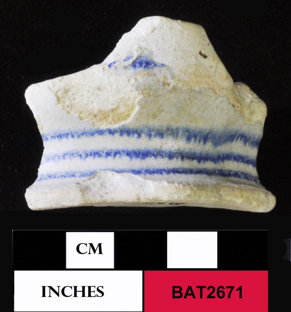 BAT2671 Majolica artefact recovered from Batavia