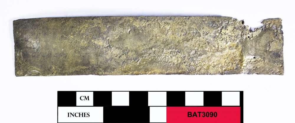 Copper/brass artefact recovered from Batavia