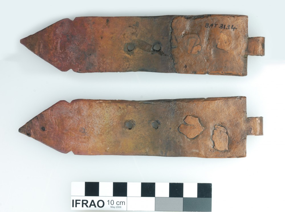 Copper/brass artefact recovered from Batavia