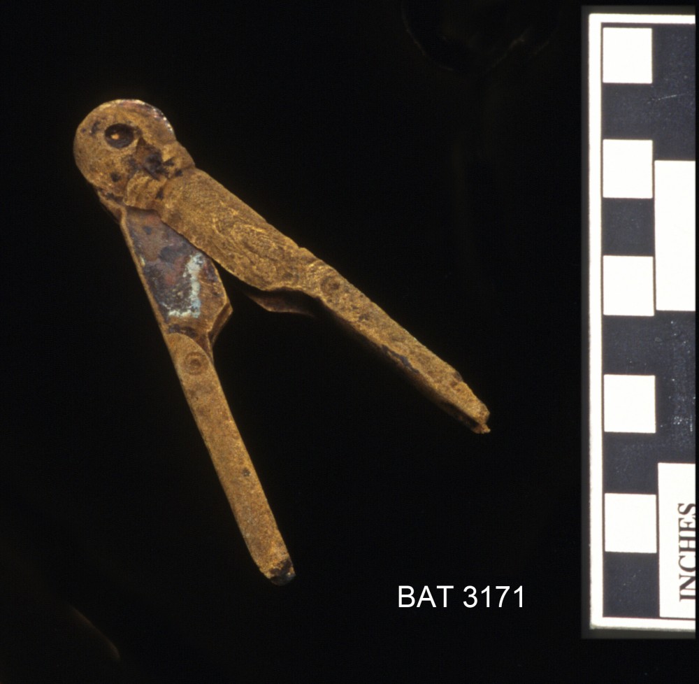 BAT3171 Copper/brass artefact recovered from Batavia